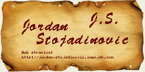 Jordan Stojadinović vizit kartica